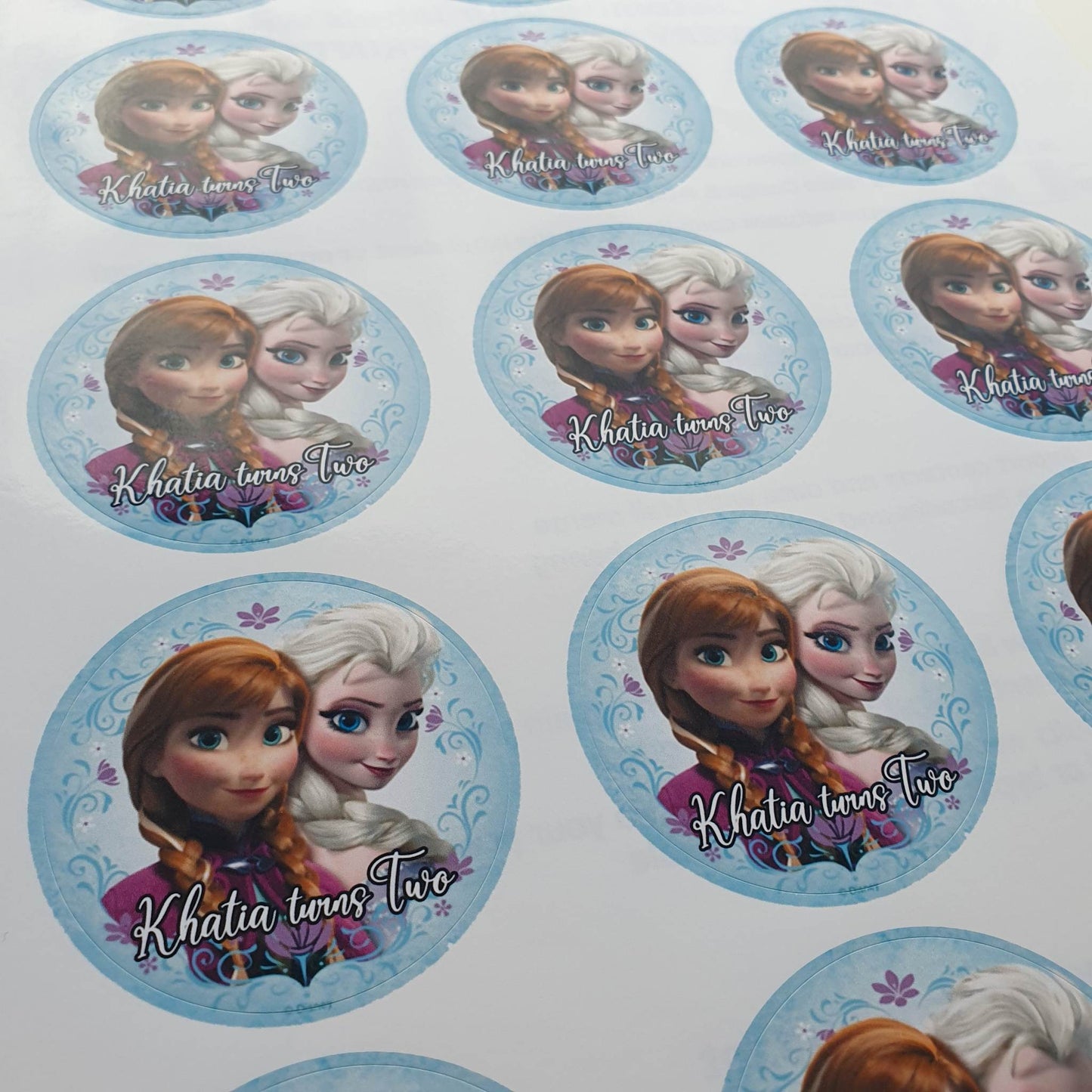 Frozen Stickers | Personalised birthday stickers