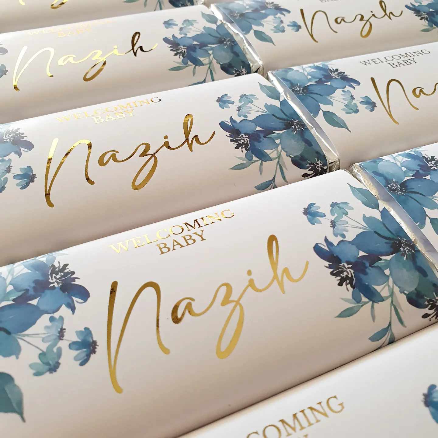 Blue floral | Personalised Chocolates