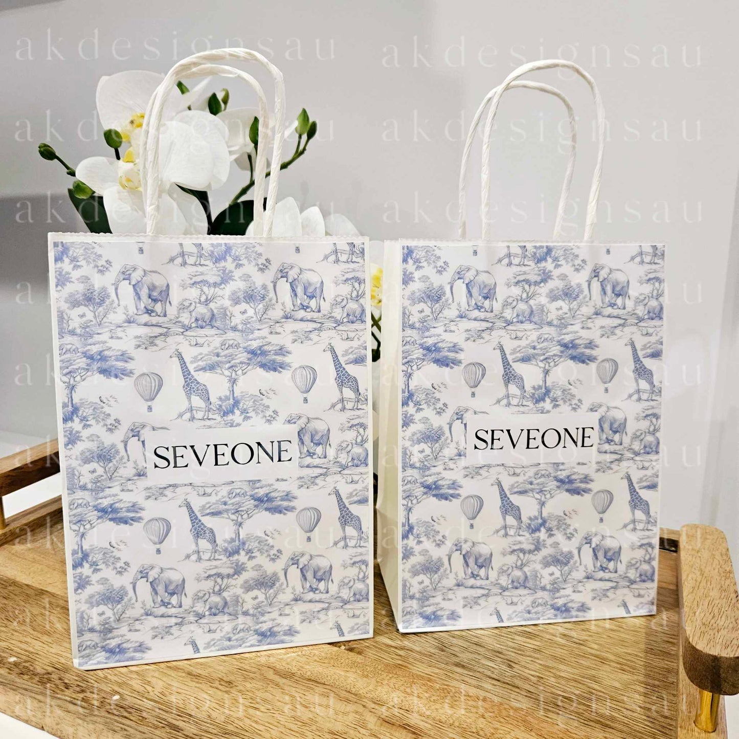 Baby Dior personalised gift bags | Kraft paper bag 21x15x8cm